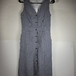 J. Crew Black and White  Gingham  Dress Black White  Sz 0 A17